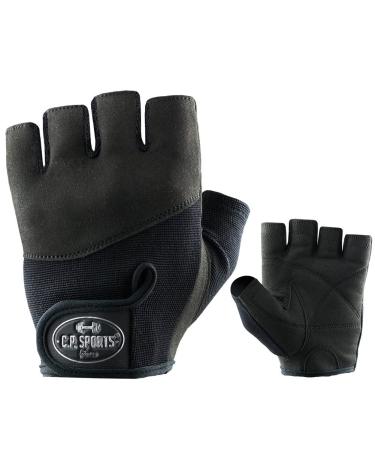C.P.Sports Iron glove Comfort |Padded training gloves men and women |Gloves for weight training strength training bodybuilding gym fitness sports or bicycle gloves L 20 - 22 cm