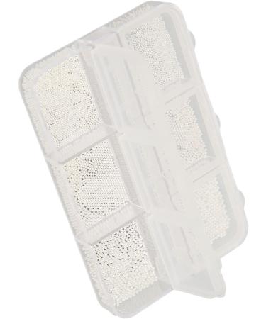 Boxes Nail Art Pearls Gold Silver Nail Art Caviar Beads Home Salon Exquisite DIY Metallic Mini Nail Beads Decoration Suitable for Novice Manicurists (Silver) - Buy Online on GoSupps.com