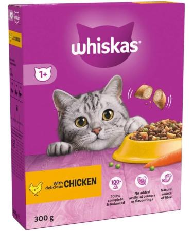 Pack of 12 Chicken Adult Dry Cat Food 300g - Complete dry pet food for adult cats 1+ 12x300g 3.6 kg Cat theme Single Oven gloves Chicken 1 count (Pack of 13) - Buy Online on GoSupps.com