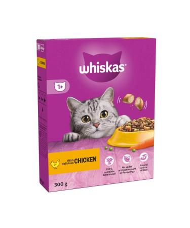 Whiskas 1+ Adult Cat Dry Food Chicken 300g (Pack of 6) - Buy Online on GoSupps.com