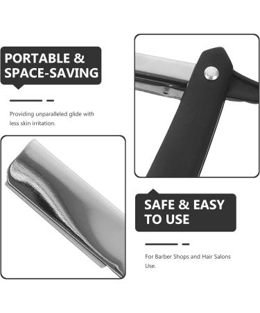 Beaupretty Heavy Duty Metal Barber Razor for Men - Black Single Edge Razor for Precision Shaving - Buy Online on GoSupps.com
