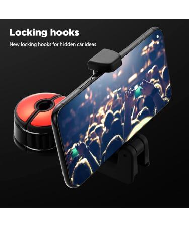 Usmei 2-in-1 Car Seat Hooks & Cell Phone Holder - Portable Headrest Organizer (4PCs Silver) - Car Clothes Hanger & Pocket Holder - Buy Online on GoSupps.com