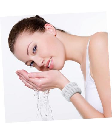 BESTYASH 2pi ces Bracelet de Lavage du Visage Lot de Bracelet Souple pour Spa Serviettes Absorbantes pour Fille lastique pour Yoga et Nettoyage Gris - Buy Online on GoSupps.com
