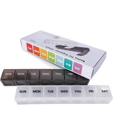 Shop Asija Extra Large Pill Organizer 2 PCS - XL Weekly Pill Box for Vitamins & Supplements - Jumbo Medicine Organizer with Large Capacity - Buy Online on GoSupps.com