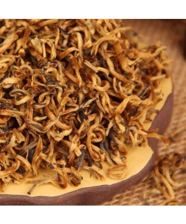 HQZM Yunnan Kong Fu Black Tea 100g Dianhong Golden Buds Black Tea Honey Scent Loose Leaf Tea - Buy Online on GoSupps.com