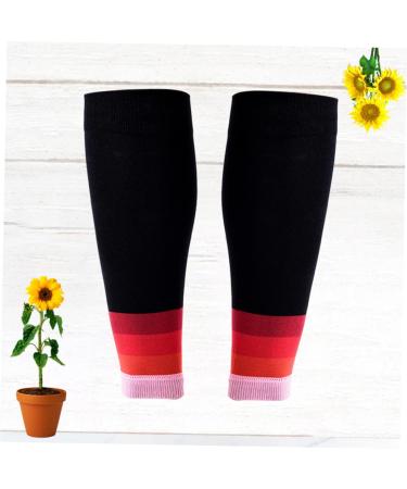 Yardwe Footless Compression Socks - Elastic Calf Support Sleeve for Men & Women - Breathable Shin Splint Relief & Sports Calf Brace - Red - Buy Online on GoSupps.com