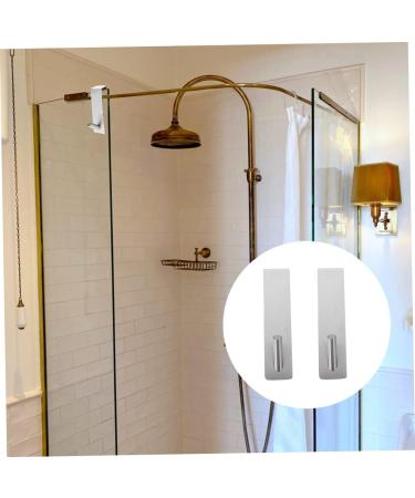 Gadpiparty 4 Pcs Bathroom Door Hook Shower Door Towel Rack Bath Towel Hook Bathroom Hanger Coat Hook Metal 17.8X4CMx2pcs Silverx2pcs - Buy Online on GoSupps.com