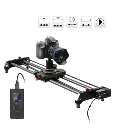 Camera Slider Track Dolly Slider Rail System with Motorized Time Lapse and Video Shot Follow Focus Shot and 120 Degree Panoramic Shooting 31" 80cm