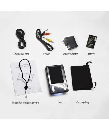Portable Digital Magnifier 3.5 inch portable digital magnifier with LED light 2X-24X hand-held reader 15 color modes LCD monitor suitable for old children poor eyesight reading watching trying - Buy Online on GoSupps.com