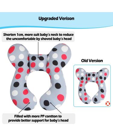 KAKIBLIN Baby Travel Pillow - Grey Baby Neck Support for Car Seats, Pushchairs and More - Buy Online on GoSupps.com