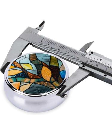 Tree of Lenses Portable Metal Pill Box - Round Mini 3-Compartment Design for Small Pills | Travel Essential in Black - Buy Online on GoSupps.com