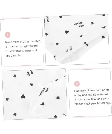 POPETPOP 2 Pairs Nail Gloves Gel Nails Gloves Uv Gloves for Gel Manicures Uv Lamp Glove for Gel Nails Gel Manicure Uv Gloves Gloves Non-slip Light White Miss Polyester 38x13cm - Buy Online on GoSupps.com