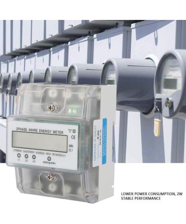 Electric Power Meter 220/380V 5-80A Energy Consumption Digital Electric Power Meter 3 Phase 4P KWh Meter with LCD Liquid Crystal Display Ener - Buy Online on GoSupps.com