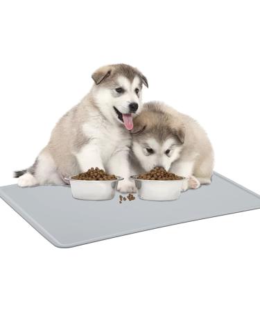 Fullberg silicone dog bowl pad 60 x 40 cm washable lining mat cat gray slipproof waterproof silicone mat bowl food bowl surface base frame bowl dog bowl matte cats feed pets - Buy Online on GoSupps.com