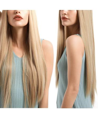 Shop Long Smooth Blonde Synthetic Wigs for Women - 70cm Front Lace Heat-Resistant Hair - Buy Online on GoSupps.com