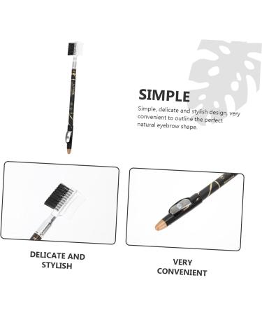 NOLITOY 4pcs Two-in-one Eyebrow Pencil Eyebrow Pen Brown Eyeliner Pencils Women Eyebrow Pencils Girl - Buy Online on GoSupps.com