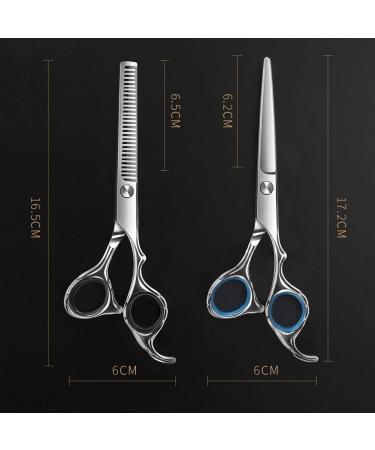 Professional Hair Scissors Set Stainless Steel Cutting & Thinning Scissors for Men Women & Pets | 6CR Hairdressing Tools for Salon & Home Use - Buy Online on GoSupps.com