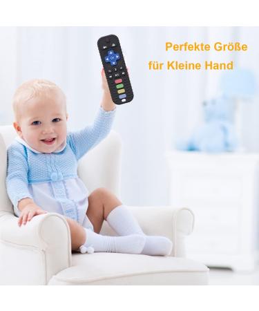 Shop Baby Silicone Bite Ring - Kachenzeuge Tehnen Soft Toy for 3-18 Months | Gums Soothing Remote Control Toy (Black) - Buy Online on GoSupps.com