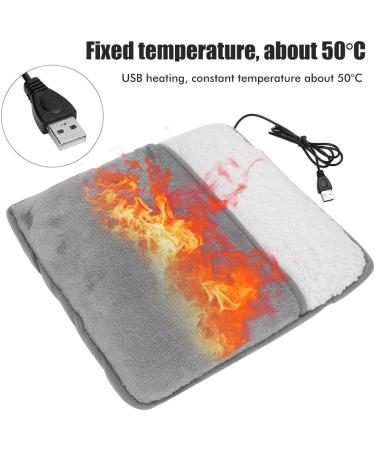 Anggrek USB Foot Warmers - Plush Heating Pillows for Home & Office - 50-60 Heated Foot Wrap (30x29 cm Gray) - Buy Online on GoSupps.com