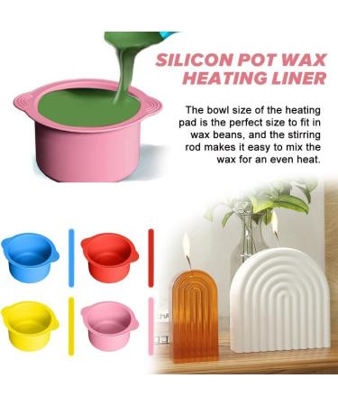 Buy DHLIIIQQ Silicone Wax Warmer - Reusable Non-Stick Wax Container with Spatula | Perfect for Wax Heating & Replacement - Buy Online on GoSupps.com