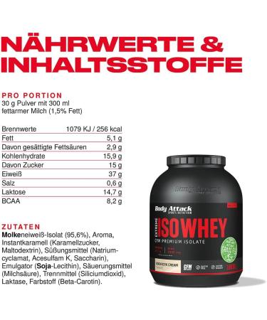 Body Attack Extreme ISO Whey - Cookies N Cream 1.8kg | 100% Irish CFM Whey Protein Isolate Gluten-Free Low Fat Rich in EAAs Aspartame-Free - Buy Online on GoSupps.com
