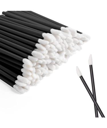 LacyMC Lip Brushes 50 Pieces Black Lip Gloss Applicator Wands Makeup Tool for Details on Eyebrows and Lips