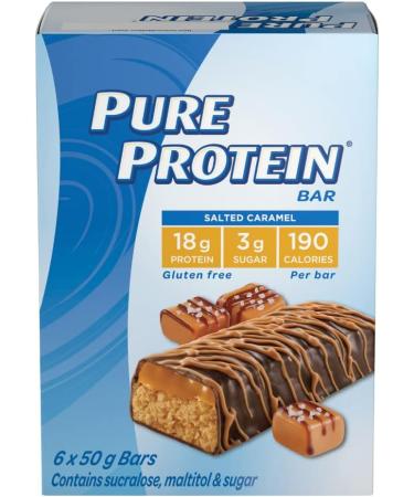 Pure Protein Bars Gluten Free Snack Bars Chocolate Salted Caramel 50 gram 6 Count Multi-colored & Bars Gluten Free Snack Bar Peppermint Bark 50 gram 6 Count - Buy Online on GoSupps.com