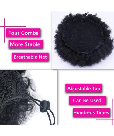 Big Afro Puff Drawstring Ponytail for Black Women - 4b/4c Kinky Curly Hair Bun 1B - Buy Online on GoSupps.com