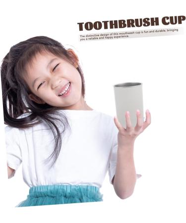 Buy Homsfou Stainless Steel Toothbrush Organizer Cup for Kids - Stylish Bathroom Toothbrush Holder - White 12x8cm - Buy Online on GoSupps.com
