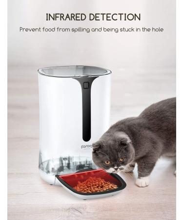 Automatic Cat Feeder  Faroro Dog Food Dispenser for Small Pets with Distribution Alarms  Portion Control  Voice Recorder and Programmable Timer for up to 4 Meals per Day - Buy Online on GoSupps.com