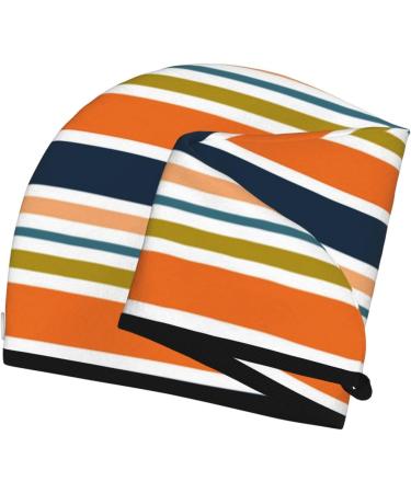 Hair Towel Wrap - Quick Drying Towel Turban with Button | Colorful Pastel Stripes - Perfect for Fast Hair Drying - Buy Online on GoSupps.com
