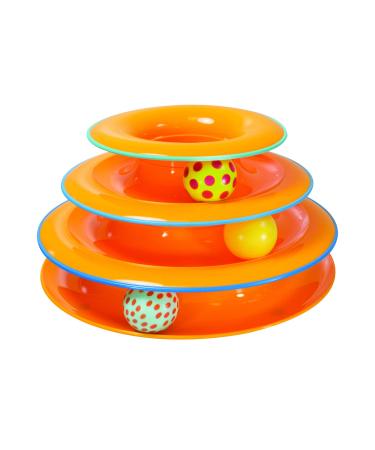 Petstages Cat Tracks Cat Toy - Fun Levels of Interactive Play - Circle Track with Moving Balls Satisfies Kittys Hunting, Chasing and Exercising Needs Tower of Tracks