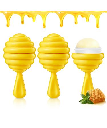 KYDA 2 Pcs Bee Lip Balm Moisturising Soft Smooth Honey Lip Balm Honey Candy lipstick Natural Lip Care Balm for Dry Chapped Lips Women Girls 2pcs