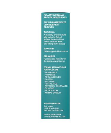 MARKER Renew Stick Bakuchiol Skincare Stick for Fine Lines Firmness & Texture with Ceramides & Squalane 0.3 oz (10 g) Travel-Ready - Buy Online on GoSupps.com