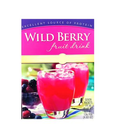 HealthyWise - High Protein Diet Fruit Drink - 15g Protein - Low Calorie - Low Carb - Low Sugar - Fat Free, 7 Servings Per Box (Wild Berry)