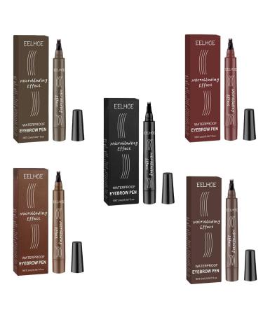 2024 Upgraded Natural Brows Eyebrow Pen Waterproof Natural Brows Eyebrow Pen Eyebrow Pen Waterproof Eyebrow Pencil Dark Brown Upgraded Waterproof Microblading Eyebrow Pen(All)