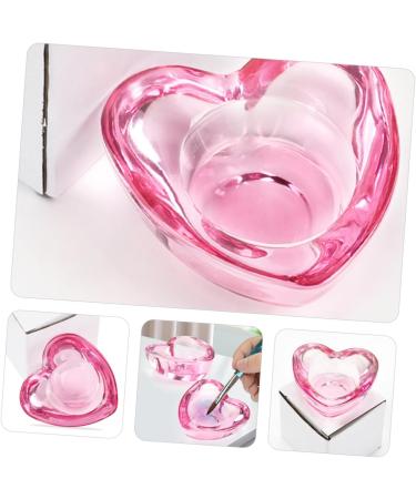minkissy Nail Cup Glass Nail Art Cup Dappen Dish Cup Manicure Art Dish Crystal Nail Art Dappen Bowl Acrylic Nail Supplies Acrylic Nail Tools Jewelry Dish High Transparency Bracket Pink - Buy Online on GoSupps.com