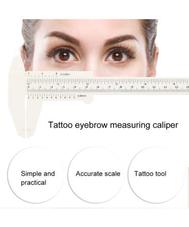 Symmetrical Eyebrow Measure Ruler - Plastic Tattoo Makeup Tool - Buy Online on GoSupps.com