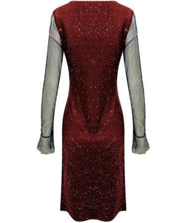 Elegant Hanxiulin Long Evening Dress for Women | Festive Ball & Cocktail Dress in Red - Buy Online on GoSupps.com