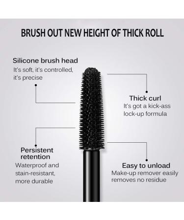 4D Silk Fiber Waterproof Mascara for Volume & Length - Black Mascara for Thicker, Long-Lasting, Curly Eyelashes - Buy Online on GoSupps.com