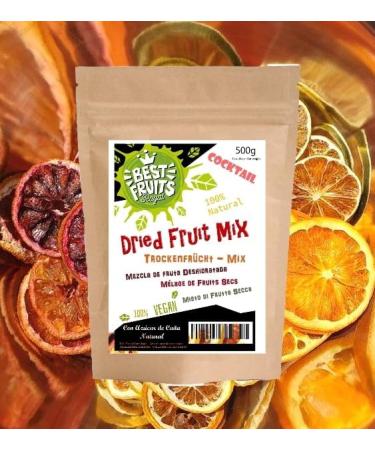 Dehydrated Fruits - MIX 9 papaya banana pineapple grapefruit coconut melon kiwi mango and apple 500g - Ideal for cocktail cakes or snacks - With natural cane sugar - vegan - Buy Online on GoSupps.com