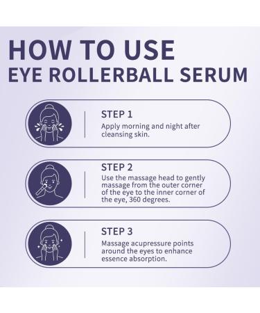 Eye Cream & Roller Serum Set with Retinol Vitamin E Squalane Hyaluronic Acid for Dark Circles Eye Bags & Fine Lines Under Eyes Brighten Under Eyes 1OZ&0.27OZ - Buy Online on GoSupps.com