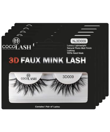 Cocohoney 3D Faux False Mink Eyelashes (5 pairs) - OFFICE LOOK | 100% Hand Made | Cruelty Free | Reusable | Ultralight | Durable 3D009