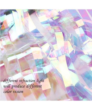 CHANGAR 5 Colors Gradient Aurora Glass Paper Nail Sticker Reflective Mirror Design Broken Glass Stripe Line Paper Nail Decals 3D Broken Glass Pieces Mirror Foils DIY Nail Art Decoration (5 Boxes) - Buy Online on GoSupps.com