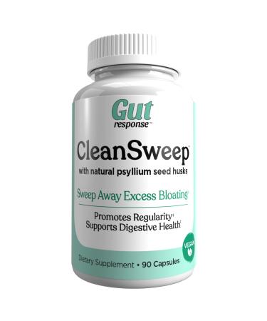 Gut Response CleanSweep Capsules Supports Healthy Bowel Movements Digestive Health Support Promotes Regularity Natural Psyllium Seed Husk Daily Fiber Supplement 90 Capsules 90 Servings