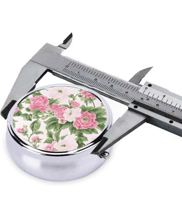 Floral Mini Round Pill Box - 3 Compartment Travel Organizer | Portable Medicine Case for Home & Office - Buy Online on GoSupps.com