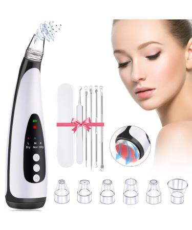 Blackhead Remover Pore Vacuum, EORYNOL 2022 Newest Blackhead Pore Extractor with Hot Compress/6 Probes, Face Vacuum Pore Cleaner Blackhead Removal Kit Tools for Women & Men