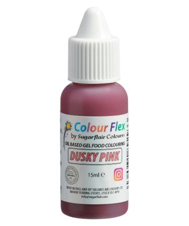 Colour Flex Dusky Pink Oil Based Food Colouring Gel For Colouring High Fat Foods Buttercream Chocolate Batters Fondant Icing & More - 15ml