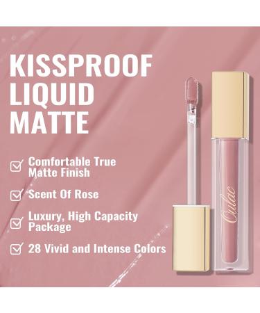 Oulac Liquid Matte Lipstick - Dreamy Kiss (M16) | Long-Lasting Vegan Pinky Nude | Precise Applicator Intensive Color Gluten-Free 4.5ml - Buy Online on GoSupps.com