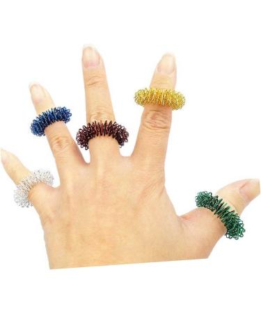 TOVINANNA 18 STK Acupressure Ring Set | Spiky Finger Rings for Stress Relief & Massage | Decompression Toys for Kids & Adults - Buy Online on GoSupps.com